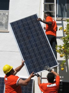 green-collar Green collar jobs like solar panels and recycling could improve the U.S. economy
