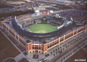 The recycled bins are a part of the Texas Rangers' Texas Rangers' commitment to the 'Go Rangers! Go Green!' recycling program. Photo: Ballparks.com