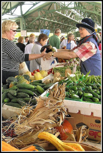 farmers-market Shopping at your local farmer's market is an easy way to contribute to your local economy while saving on gas and carbon emissions from shipping. Photo: Mediaenvironment.com