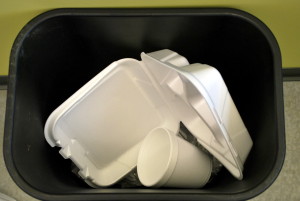 Because polystyrene foam is so light (comprised of 97 percent air), it is easily carried by wind and water currents to all reaches of our planet, and its unsinkable nature makes it a main component of marine debris. Photo: Amanda Wills, Earth911.com