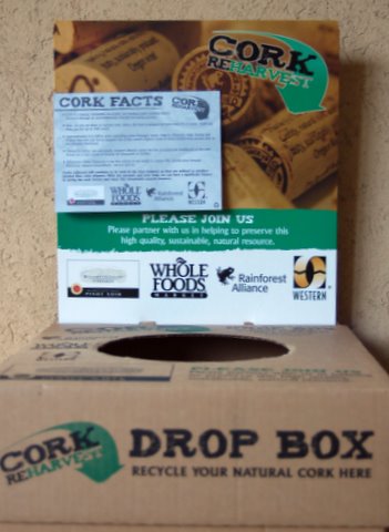 Whole Foods Market will have collection boxes for wine corks in all of its 