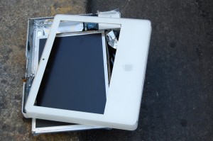 Smashed computer