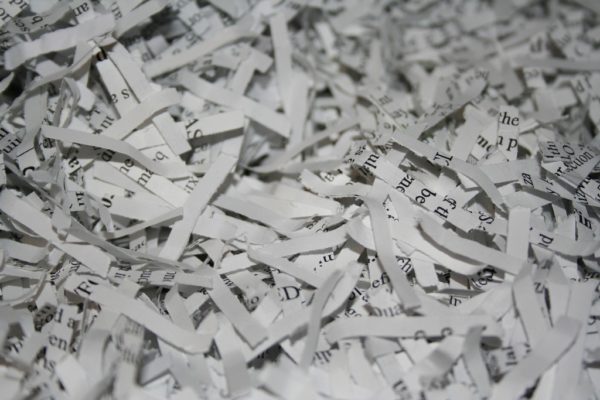 Oftentimes, paper mills won’t accept shredded paper because of the difficulties it creates during the sorting process. Photo: Flickr/Peat Bakke