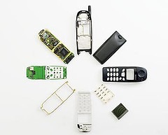 exploded phone