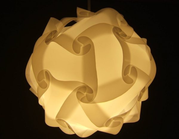 DIY geometric lamp shade