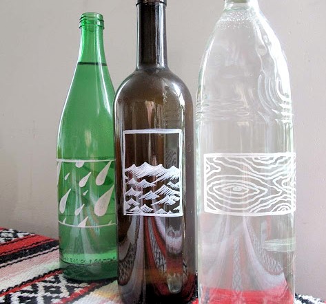 painted glass bottles