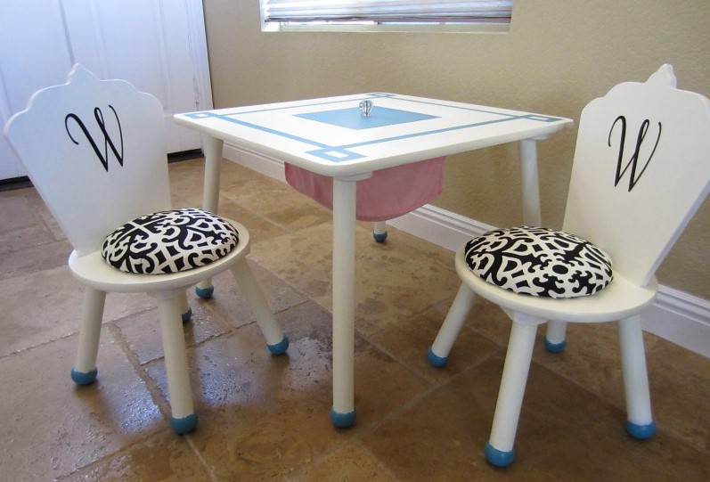 completed play table makeover