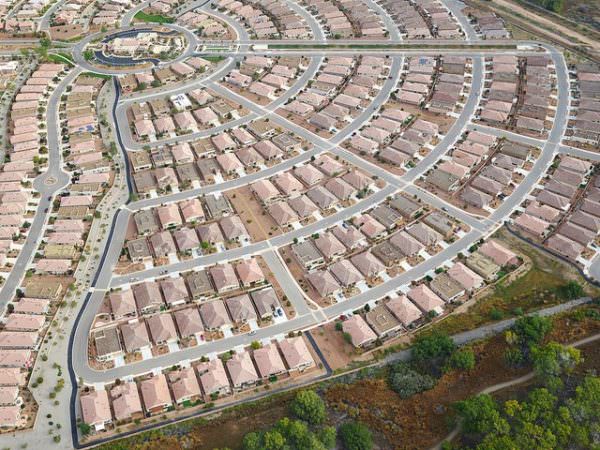 Aerial View Of Suburbia