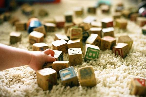 Child's wooden blocks
