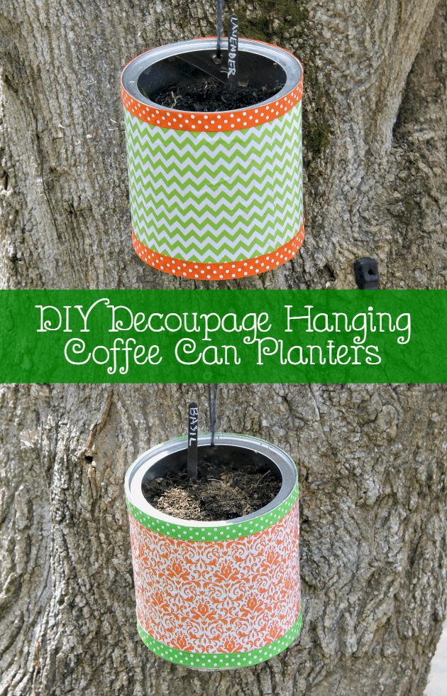 DIY Hanging Coffee Can Planter
