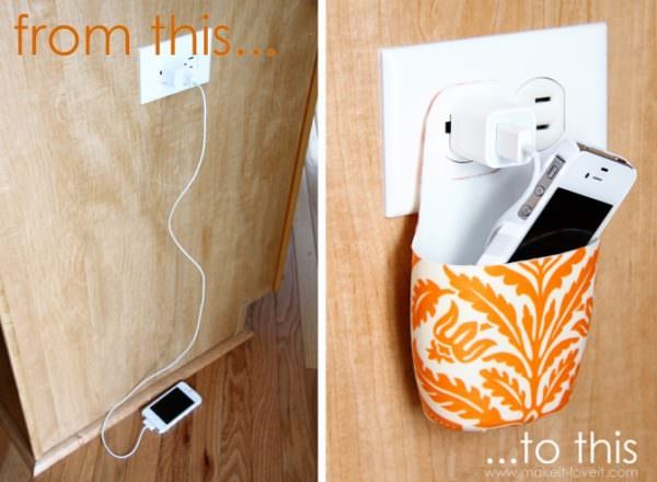 Holder for Charging Cell Phone (made from lotion bottle)