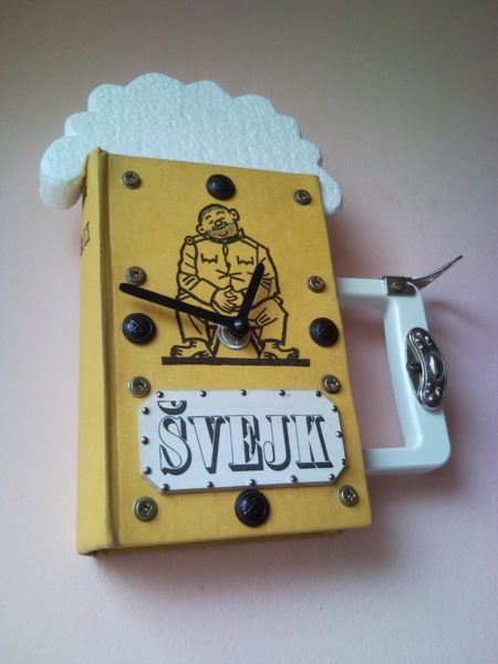 Upcycled wall clock