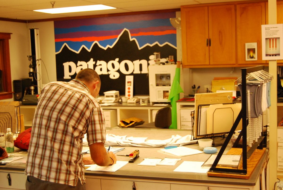 Clothing designer working in Patagonia studio