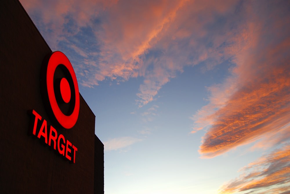 Target store at sunset
