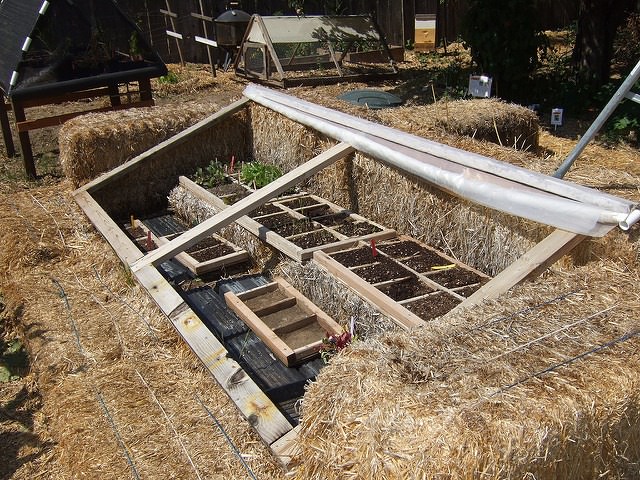 Hay Bale Cold Frame DIY Greenhouse
