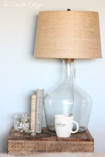 upcycling a glass bottle into a lamp