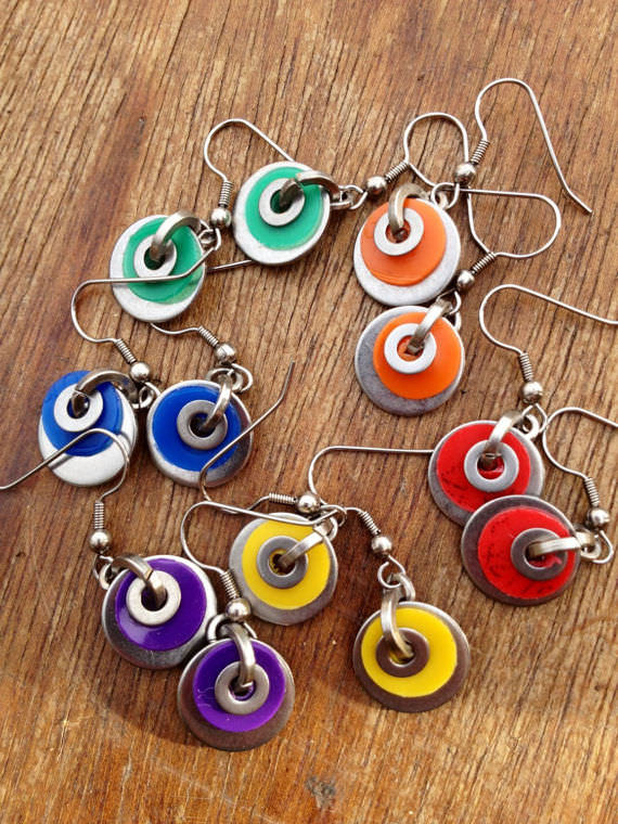 Upcycled Can earring