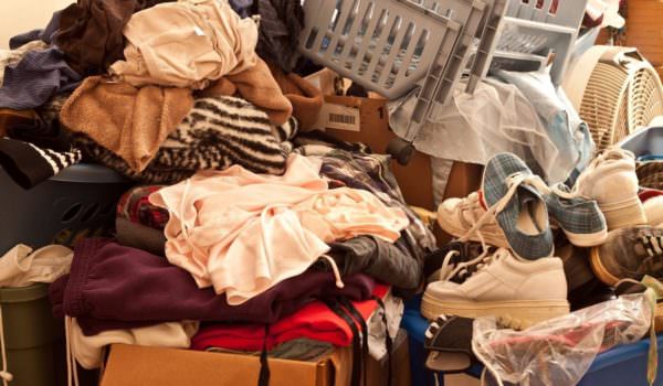 pile of clothing and other items