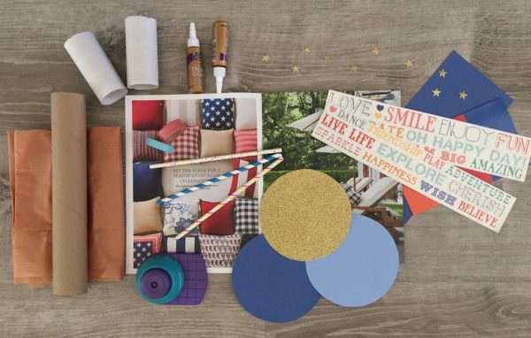 Items needed for Adorable Fourth of July Rockets craft
