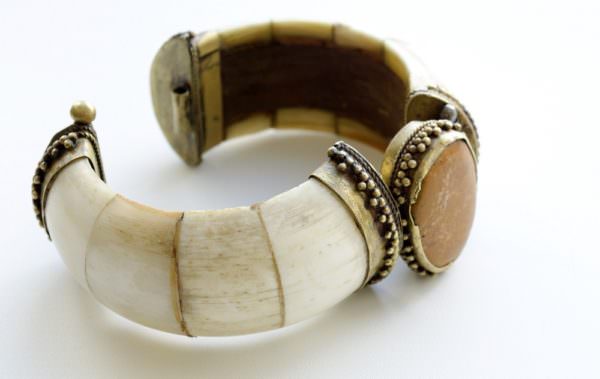 antique bracelet made of ivory