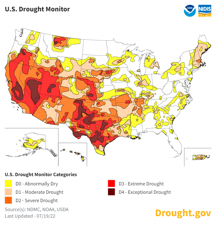 U.S. Drought Conditions Map