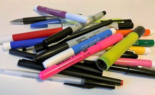 pens and markers