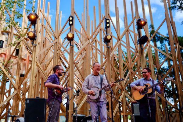 Danny Barnes Trio performs on the Treeline stage at Pickathon 2018