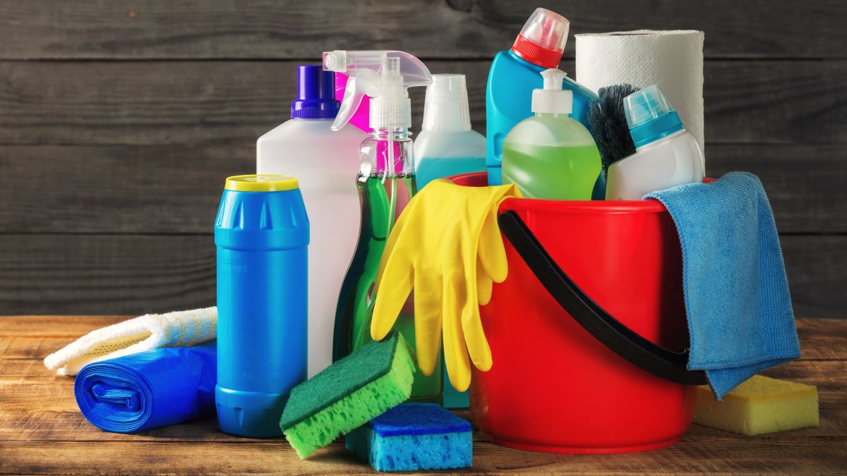 cleaning products and tools