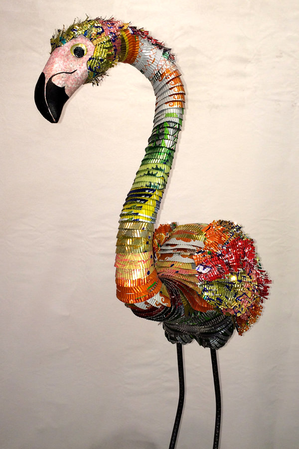 Flamingo sculpture by by artist Francisco Sheuat