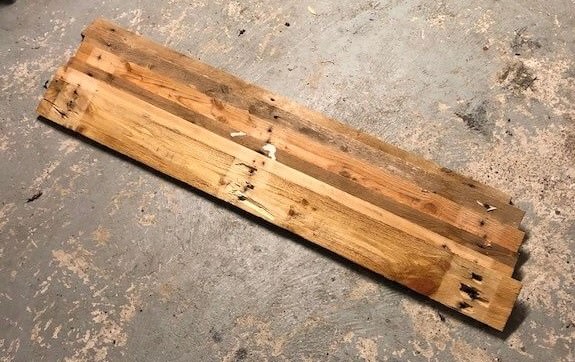 planks removed from wooden pallets
