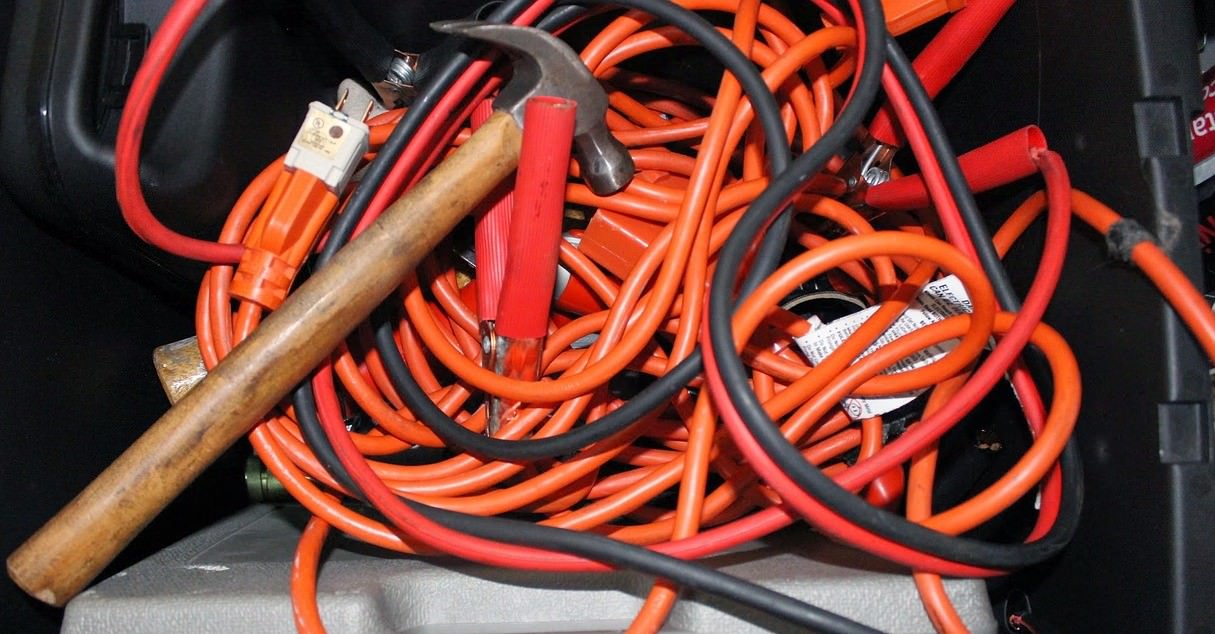 extension cord, jumper cables