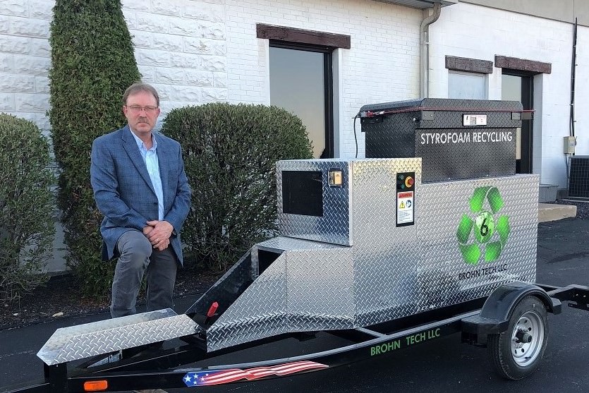Brien Ohnemus and his mobile Styro-Constrictor recycling system