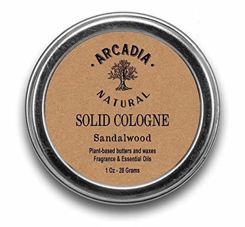 Arcadia Natural Solid Cologne, Sandalwood