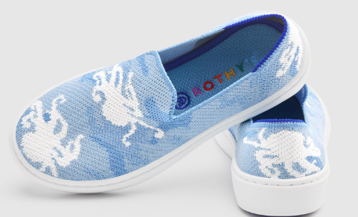 Rothy's Blue Octopus Camo kids' sneakers