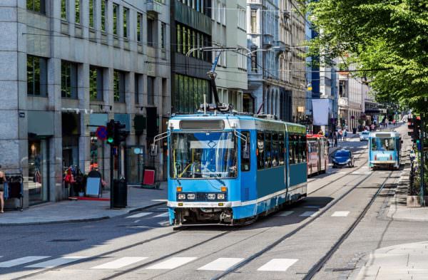 trams in Oslo, Norway
