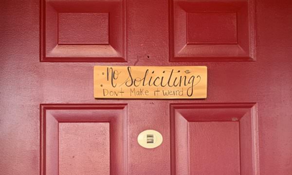 door sign made from wooden pallet