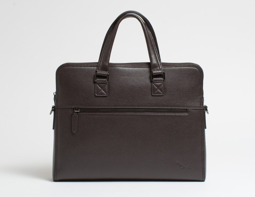 Doshi slim pebbled vegan briefcase