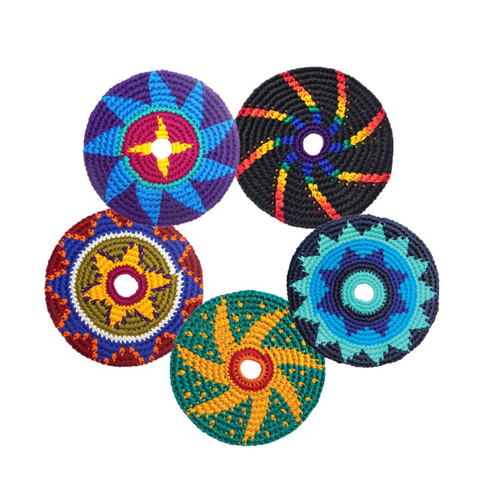 Pocket Disc crocheted flying discs