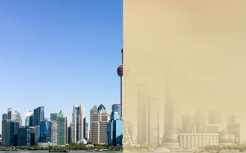 smoke haze simulation, Shanhai