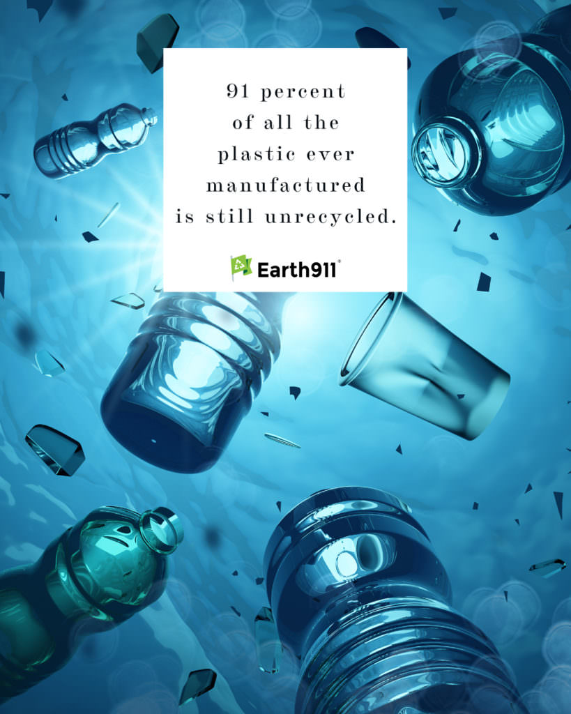 91 percent of all plastic ever manufactured is still unrecycled