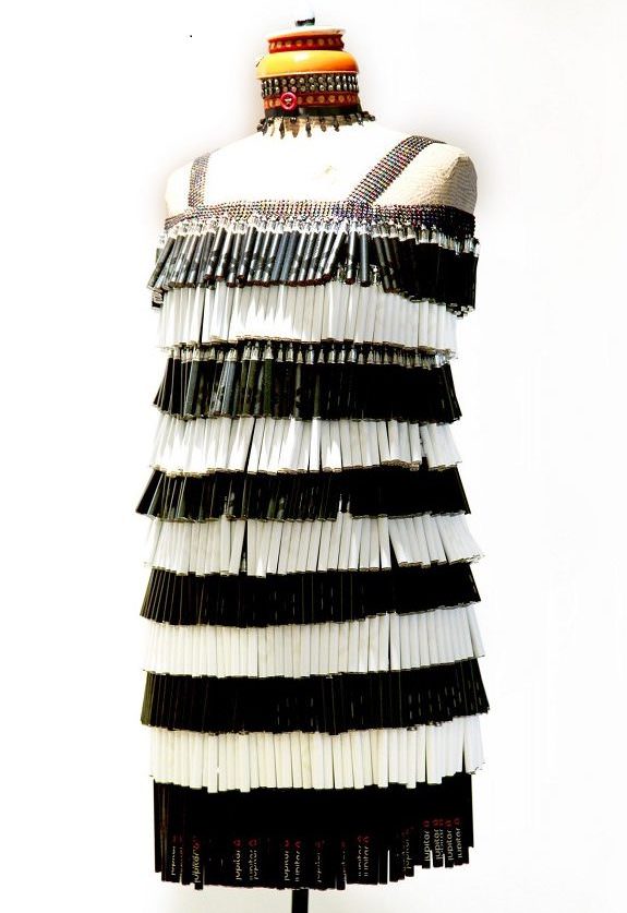 Martha Jones designed a flapper dress using upcycled vapes