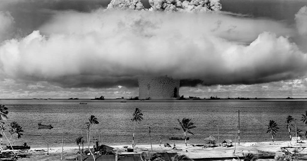 The "Baker" Explosion, part of Operation Crossroads, a US Army nuclear test at Bikini Atoll