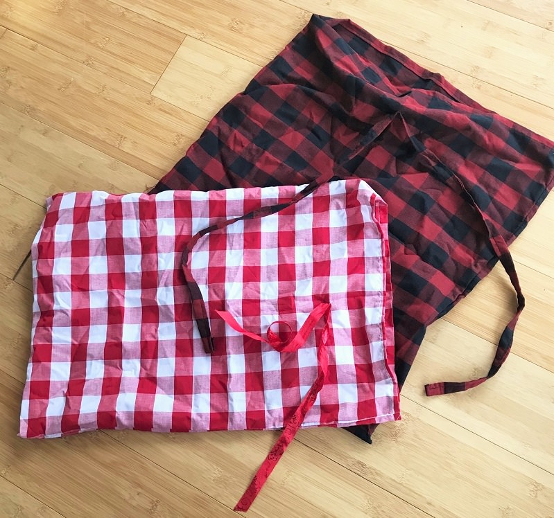 DIY reusable fabric gift bags