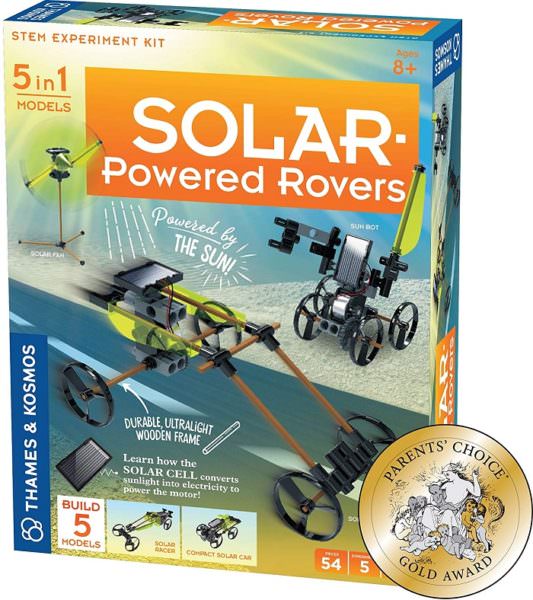 Solar-powered rover toy