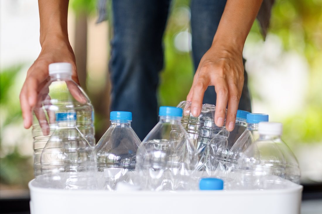 plastic water bottles, return-for-deposit containers