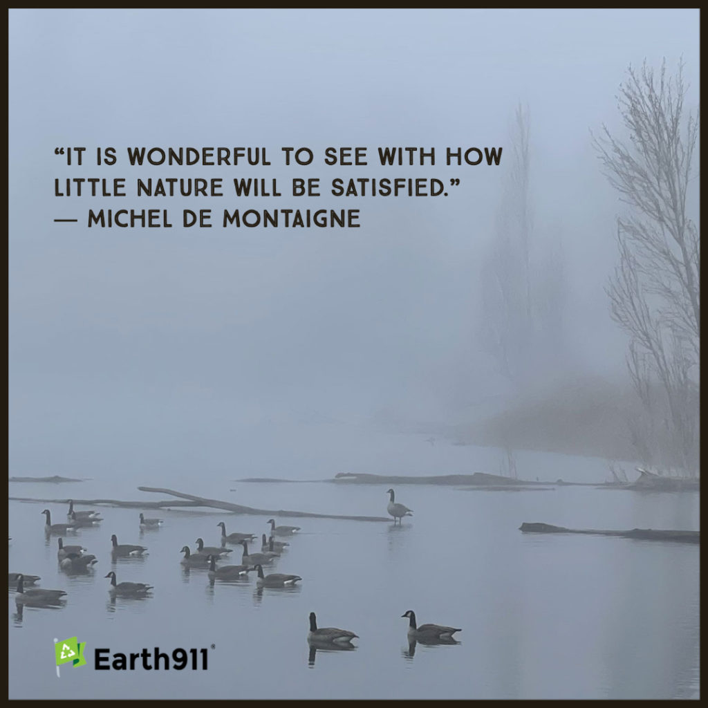 "It is wonderful to see with how little nature will be satisfied." -- Michel de Montaigne
