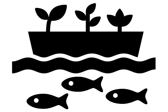 illustration of aquaponics concept