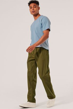 Pact woven roll up trousers