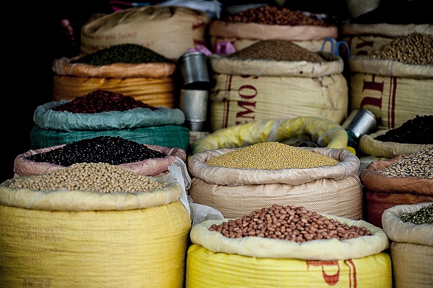 Legumes for sale in market