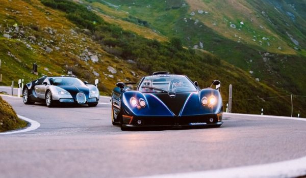 Bugatti and Pagani in the mountains